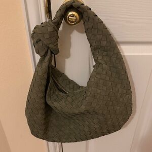 Urban Expressions Olive Green Woven Hobo Bag